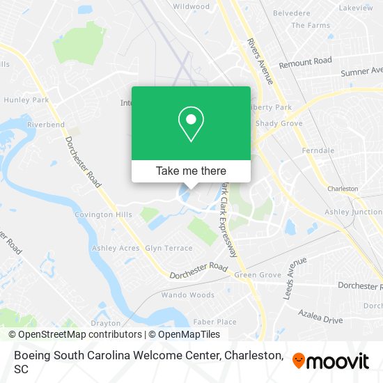 Boeing South Carolina Welcome Center map