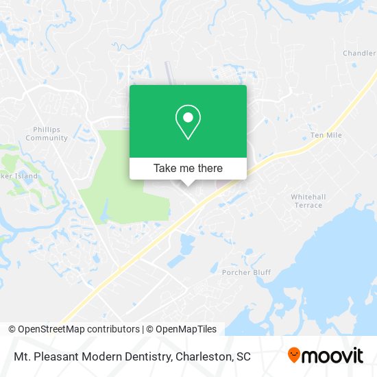 Mt. Pleasant Modern Dentistry map