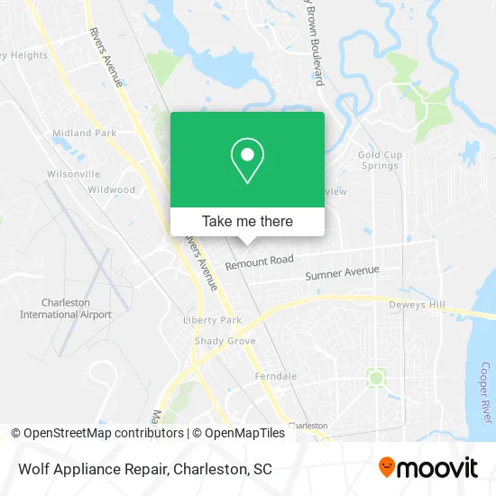 Wolf Appliance Repair map
