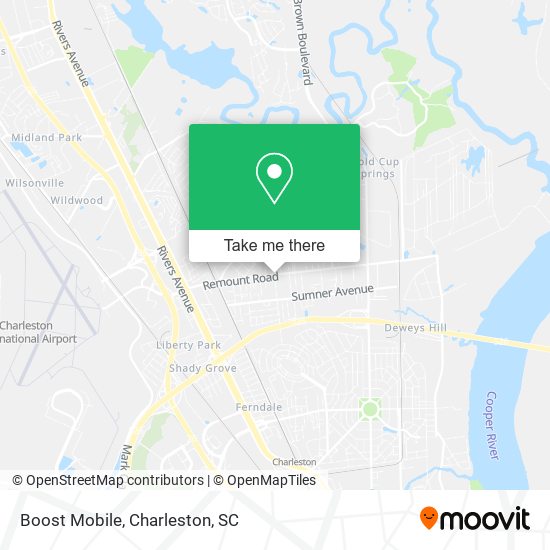 Mapa de Boost Mobile