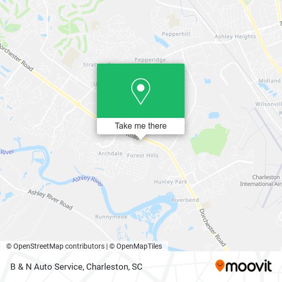 B & N Auto Service map
