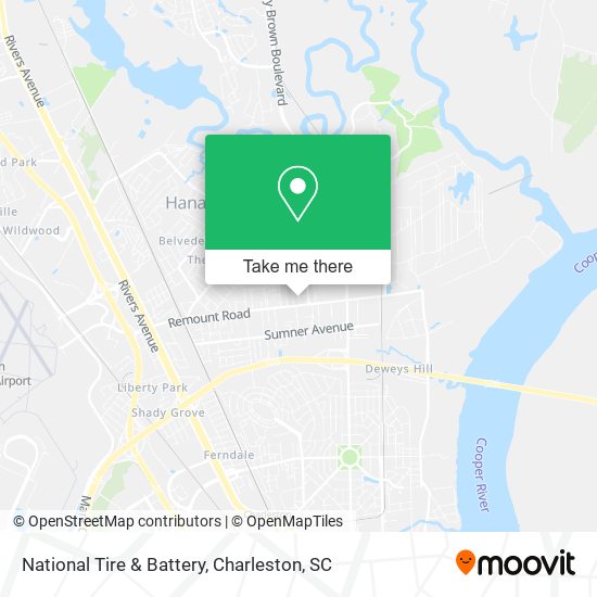 Mapa de National Tire & Battery