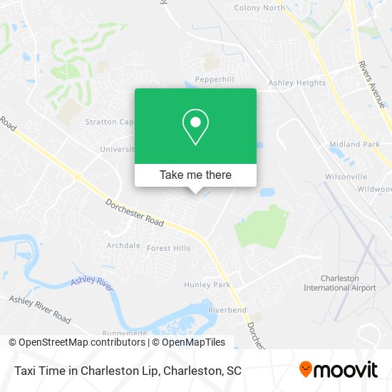 Taxi Time in Charleston Lip map