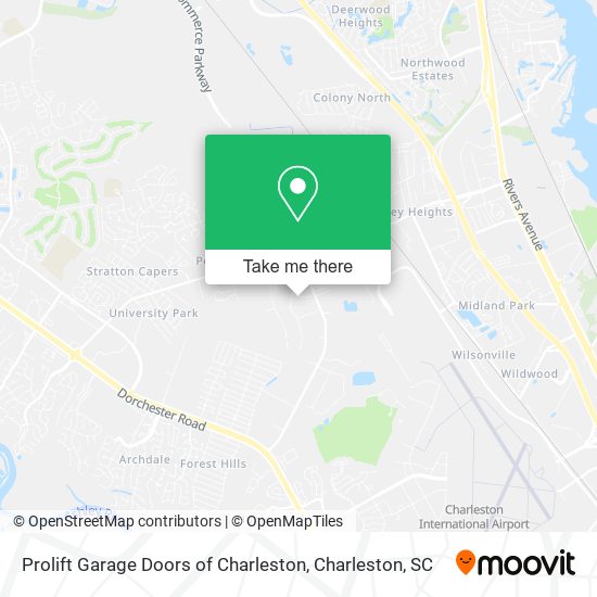 Prolift Garage Doors of Charleston map