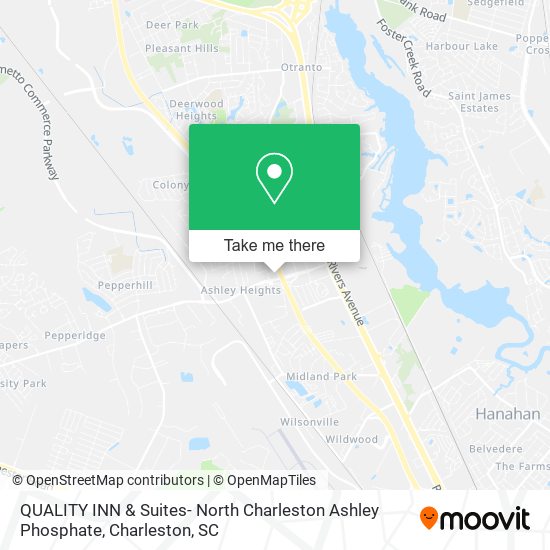 QUALITY INN & Suites- North Charleston Ashley Phosphate map