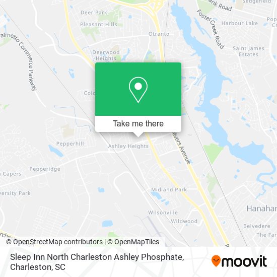 Mapa de Sleep Inn North Charleston Ashley Phosphate