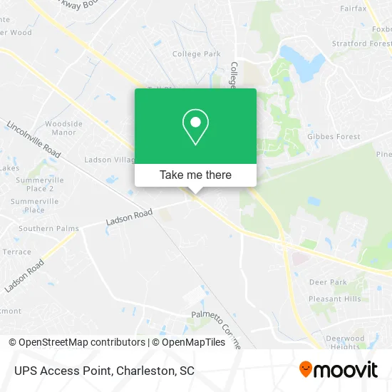 UPS Access Point map