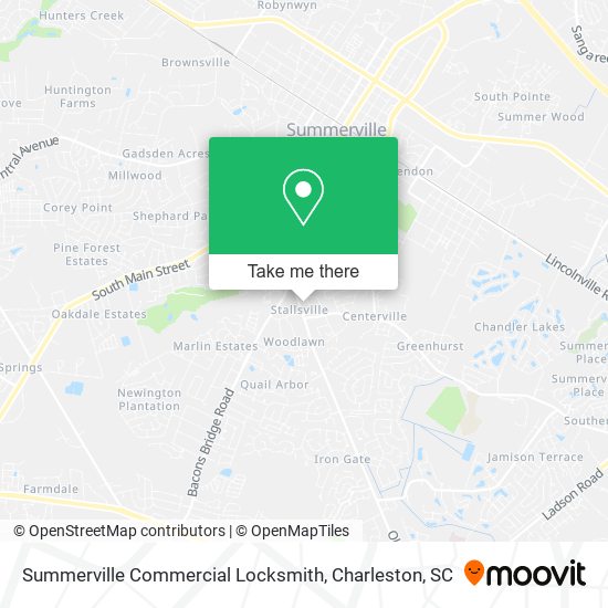 Summerville Commercial Locksmith map