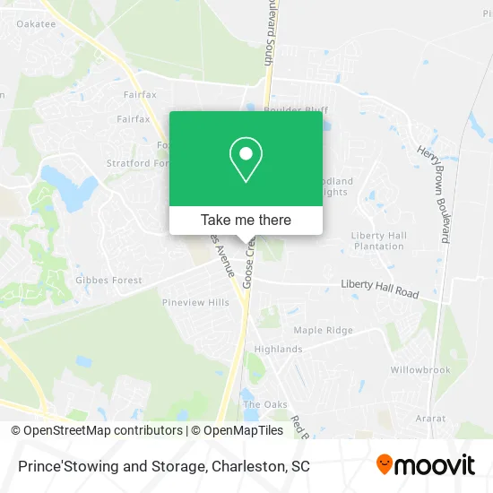 Prince'Stowing and Storage map