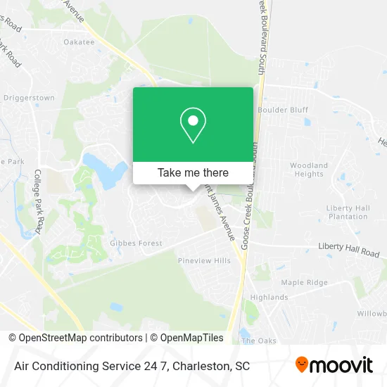 Air Conditioning Service 24 7 map