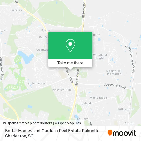 Better Homes and Gardens Real Estate Palmetto map