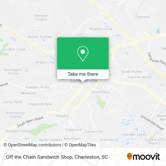 Off the Chain Sandwich Shop map