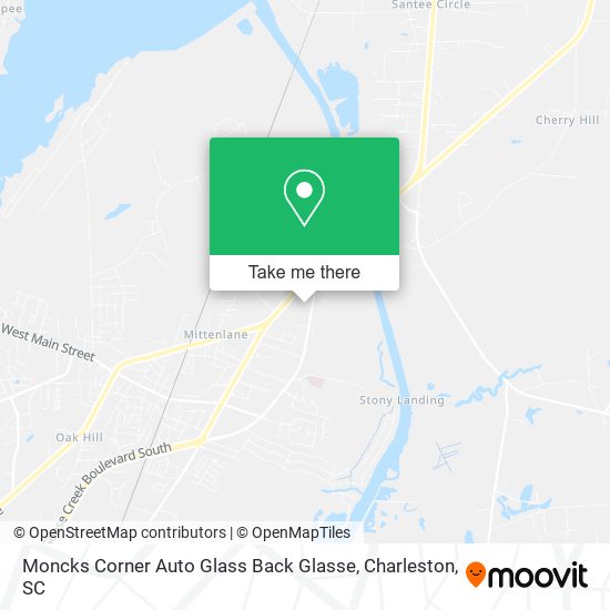 Moncks Corner Auto Glass Back Glasse map
