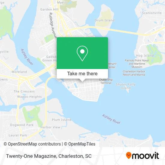 Twenty-One Magazine map