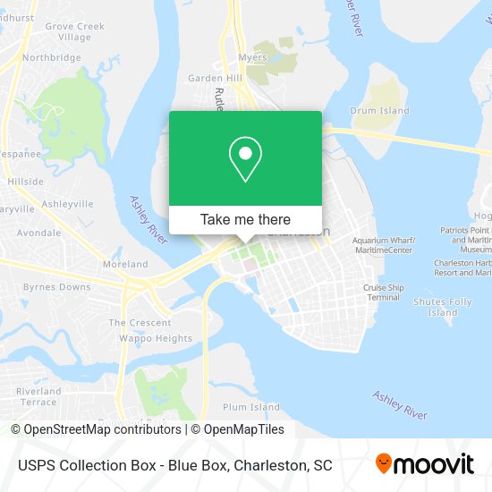 USPS Collection Box - Blue Box map