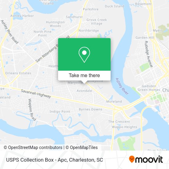USPS Collection Box - Apc map