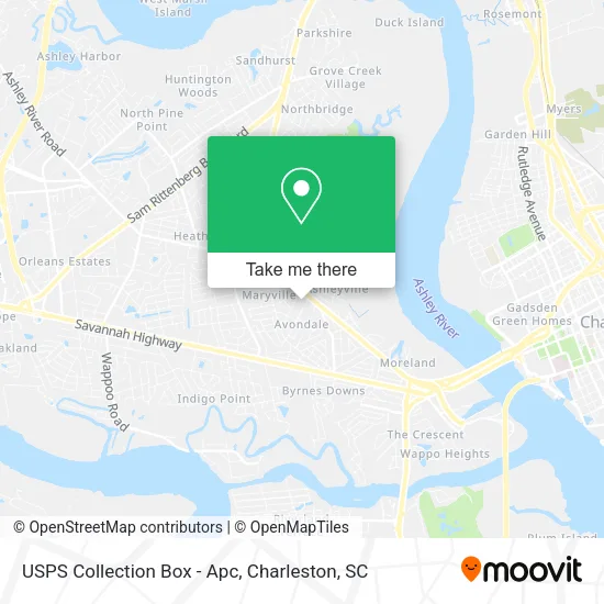 USPS Collection Box - Apc map