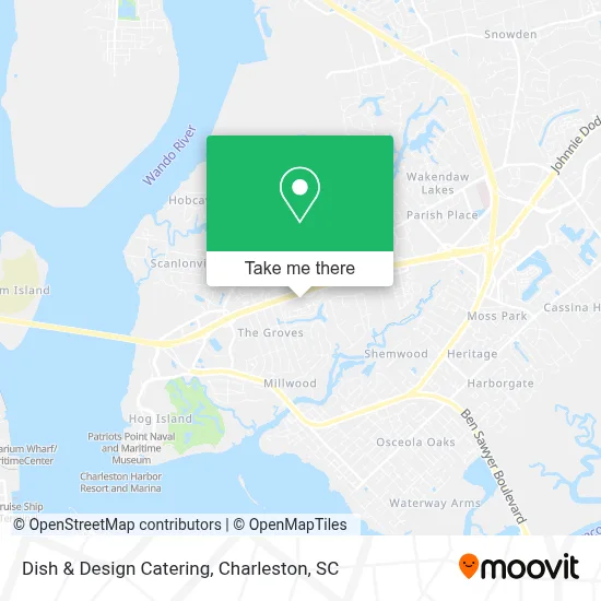 Dish & Design Catering map