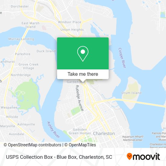 USPS Collection Box - Blue Box map