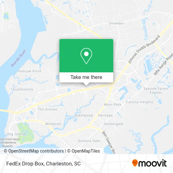 FedEx Drop Box map