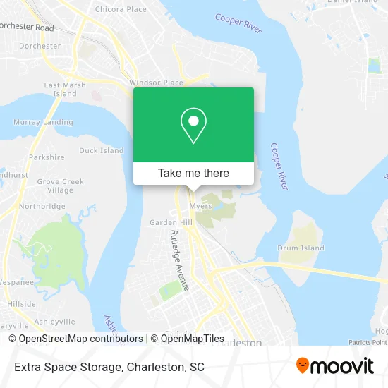 Extra Space Storage map