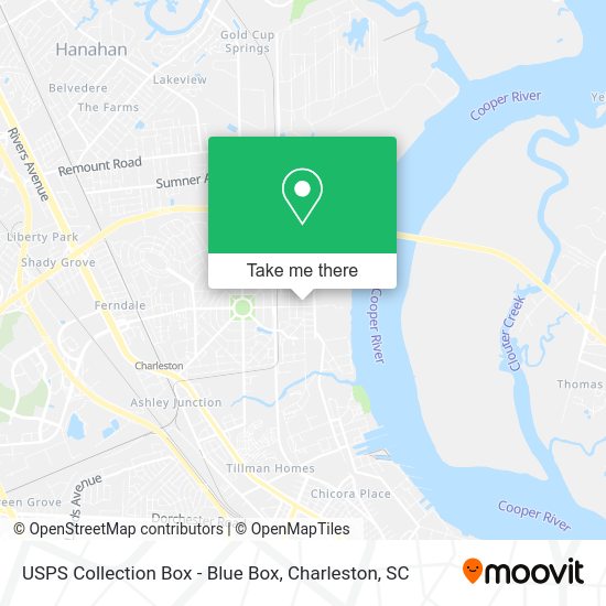 USPS Collection Box - Blue Box map