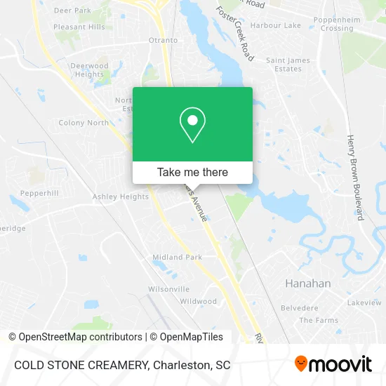Mapa de COLD STONE CREAMERY
