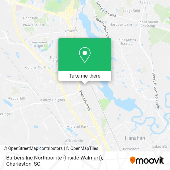 Mapa de Barbers Inc Northpointe (Inside Walmart)
