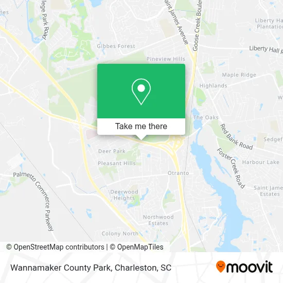 Wannamaker County Park map