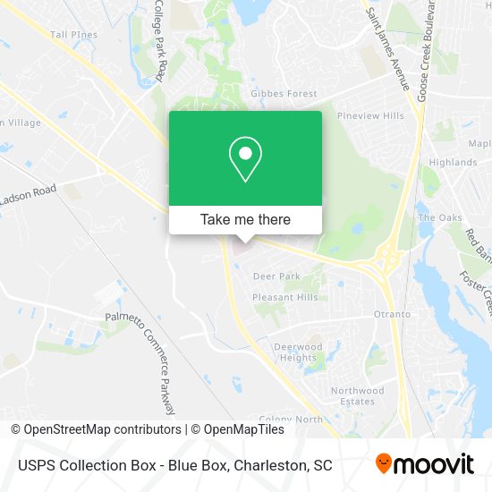 USPS Collection Box - Blue Box map