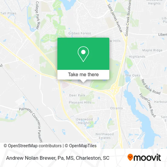 Mapa de Andrew Nolan Brewer, Pa, MS