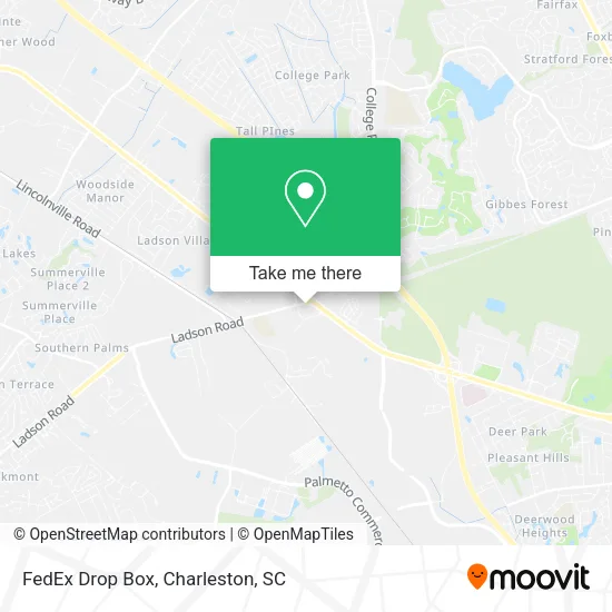 FedEx Drop Box map