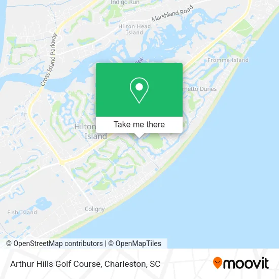 Arthur Hills Golf Course map