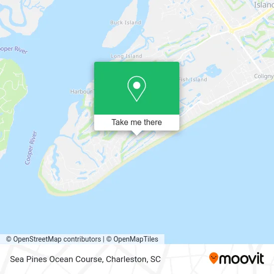 Sea Pines Ocean Course map