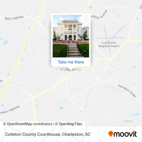 Colleton County Courthouse map