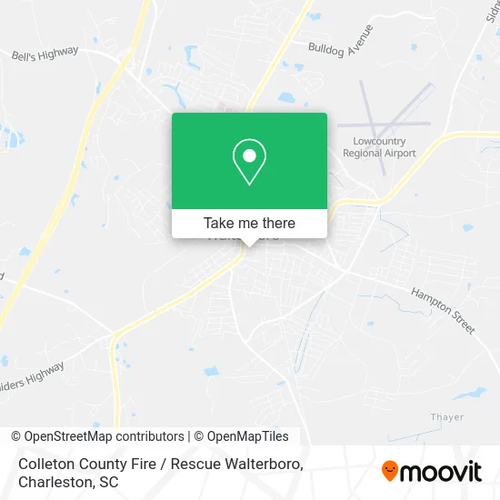Colleton County Fire / Rescue Walterboro map