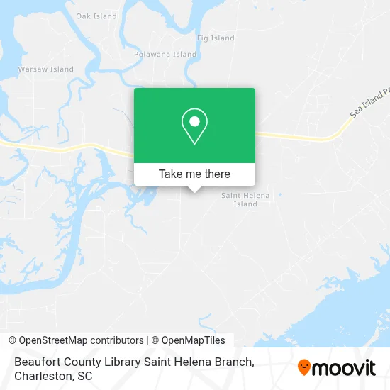 Beaufort County Library Saint Helena Branch map