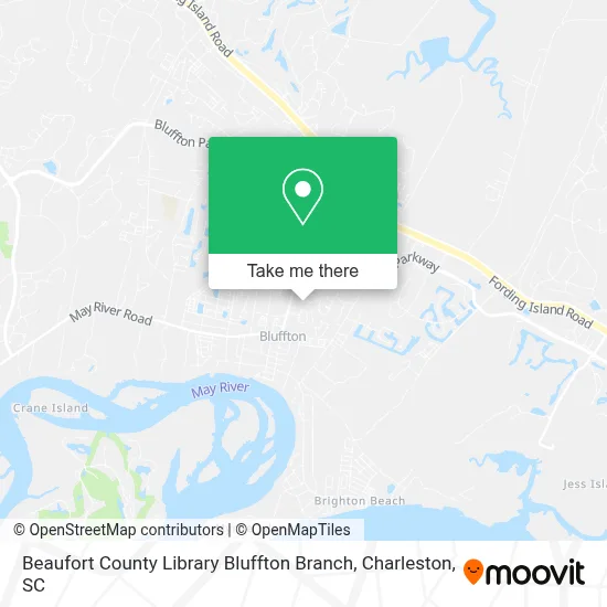 Beaufort County Library Bluffton Branch map