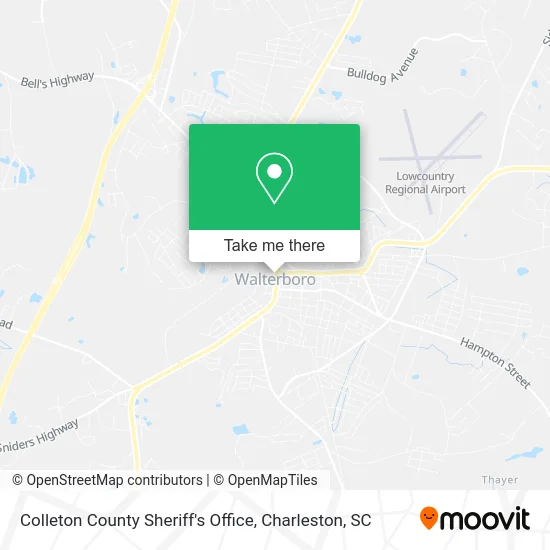 Colleton County Sheriff's Office map