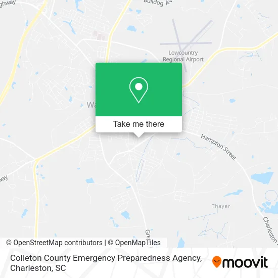 Colleton County Emergency Preparedness Agency map