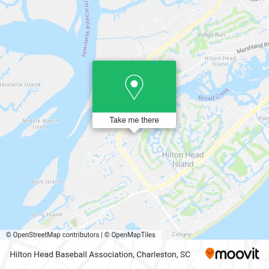 Hilton Head Baseball Association map