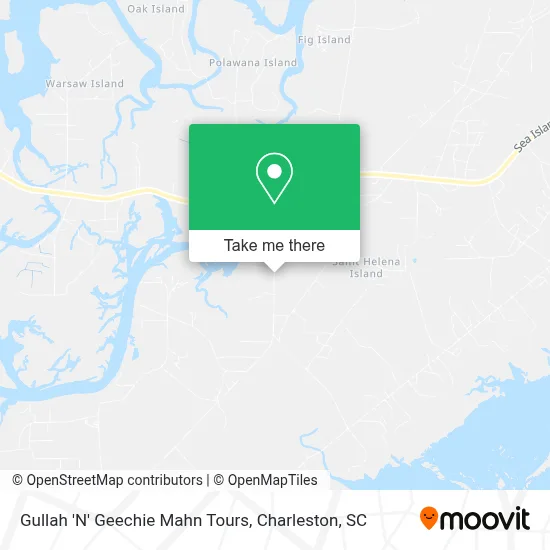 Gullah 'N' Geechie Mahn Tours map