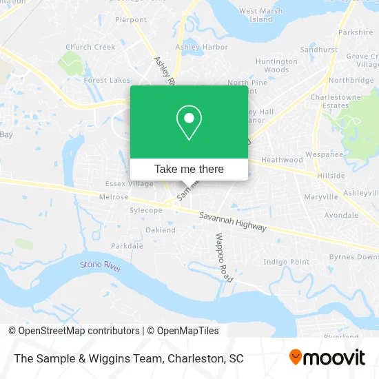 The Sample & Wiggins Team map