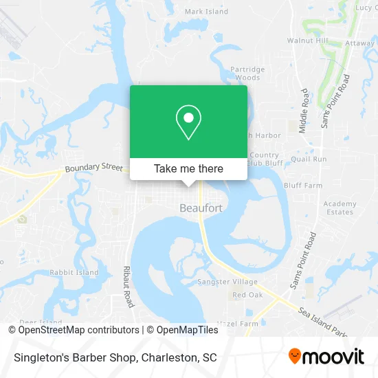 Singleton's Barber Shop map