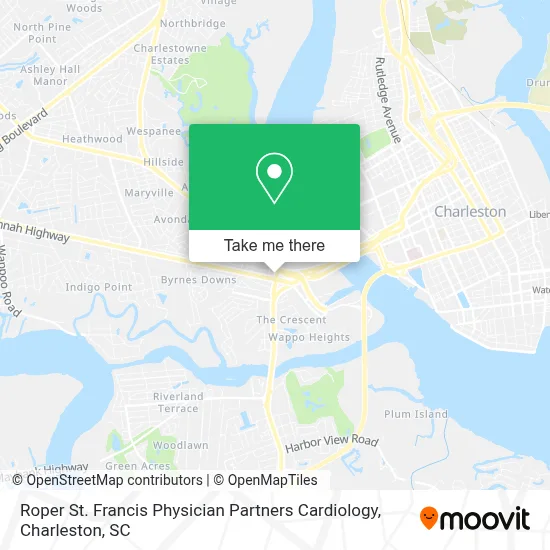 Roper St. Francis Physician Partners Cardiology map