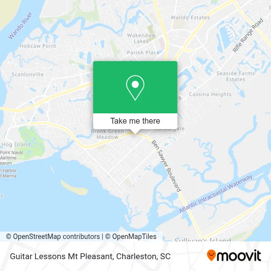Guitar Lessons Mt Pleasant map
