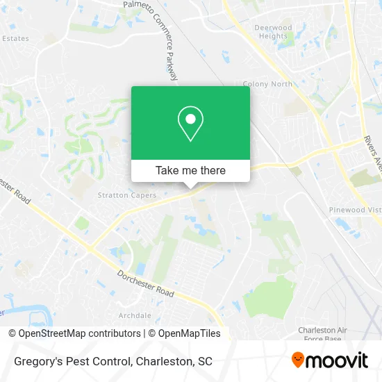Gregory's Pest Control map