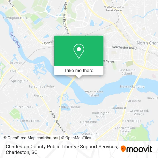Charleston County Public Library - Support Services map