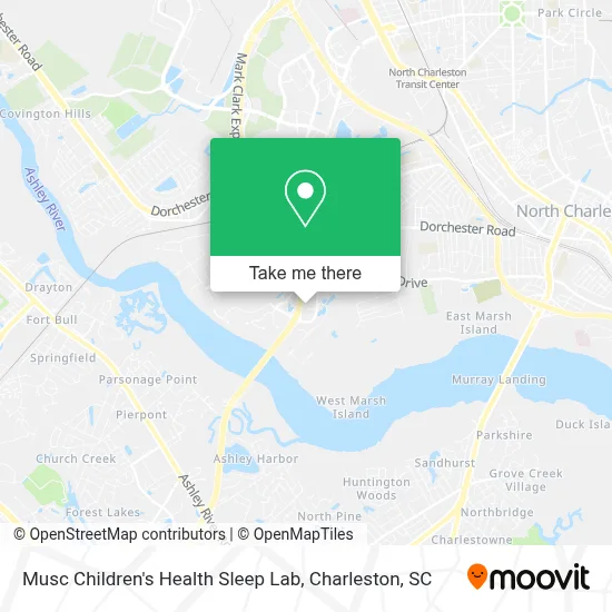 Musc Children's Health Sleep Lab map