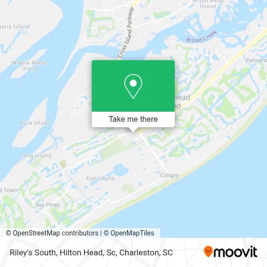 Riley's South, Hilton Head, Sc map